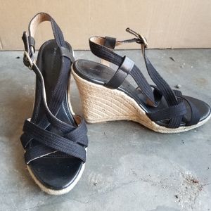 Black strappy Banana Republic Espadrille sandals